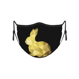 Easter Day Face Mask Bunny Mask for Women Men with 2Pcs Filters Reusable Washable Anti-Dust Balaclava