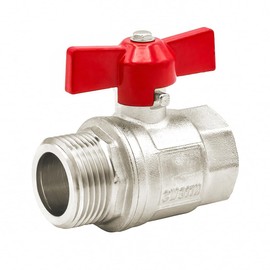 VARIOSAN Ball Valve 13538, 3/4 Inch Female Thread/AG, DN20, Brass, Full Bore, Wing Screw