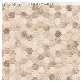 Sandhills Hexagon 12 in. x 12 in. x 6 mm Recycled Glass Mesh-Mounted Mosaic Tile (2" Hexagon Mosaic Chips)
