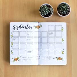 STATIONERY ISLAND Bullet Dotted Journal, A5 Notebook, 180 Pages, Premium 120 g/m² Paper, Hardcover