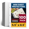 Office Werks 100 Pack of Heavyweight Clear Mini Sheet Protectors,