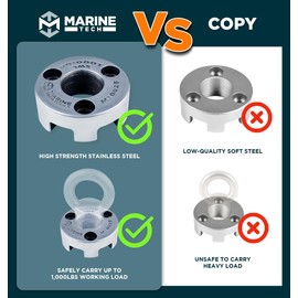 Marine Tech Tools Yamaha Lifting Adapter (AMT0025), Bolts Directly on Yamaha Flywheels, Fits AMT0022 Universal Lifting Ring Tool, Yamaha Outboard Lifting Eye
