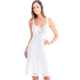 Ilusión Fondo Modelo 2012 Enagua Entera para Mujer, Color Blanco, 40