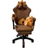 Silla Gamer Ergonómica Capibara, Ajustable en Altura, Reposabrazos Acolchados, Marrón