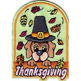 "THANKSGIVING" - HOLIDAY - AUTUMN - IRON ON EMBROIDERED PATCH