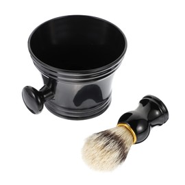 NOLITOY Men's Shaving Set Shaving Bowl Brush Soap Cup Plastic Fine Hair Brush for Goatee Whiskers