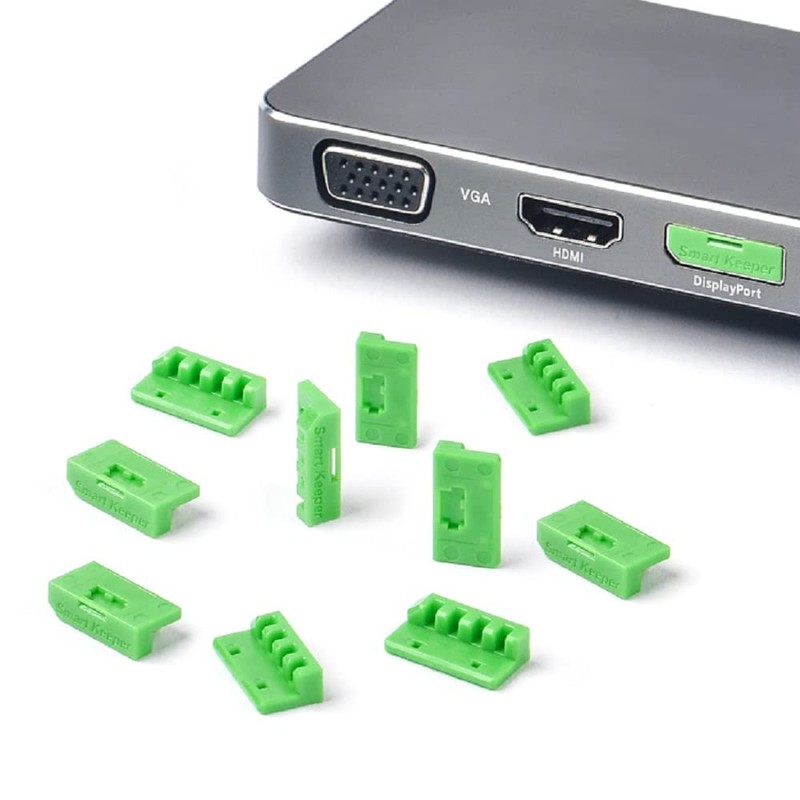 SmartKeeper Essential / 10 x Display Port Blockers / Green