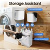 2 Tier Laundry Basket with Wheels & Handle, White Laundry