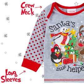 Baby Girl Boy Christmas Xmas Pyjamas Pajamas Pj Set Snowman Size 6-9 Months Grey