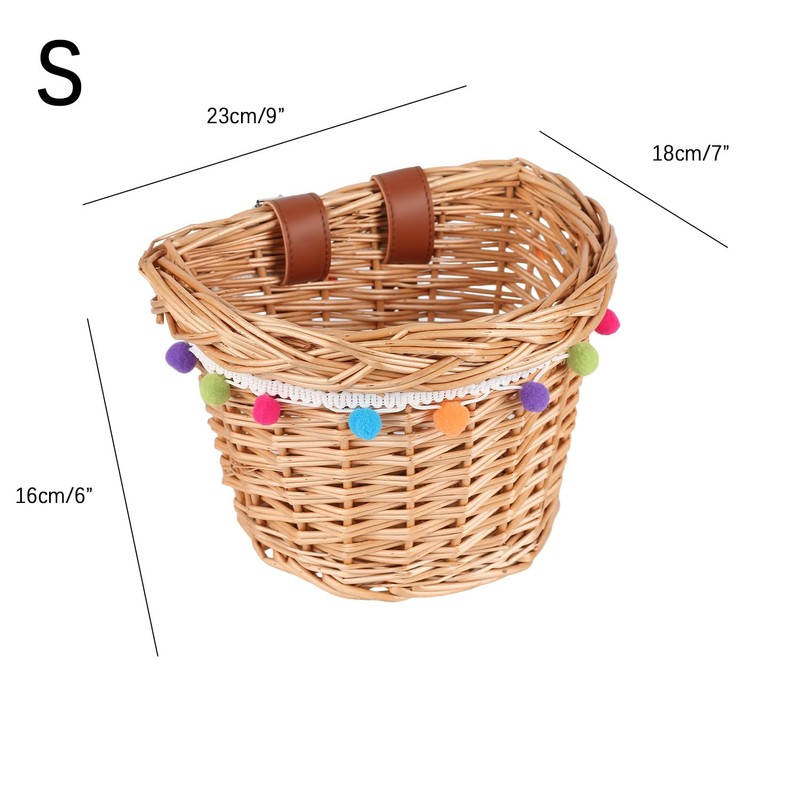 AVASTA Wicker Bicycle Basket for Children 12, 14, 16 Bicycle,