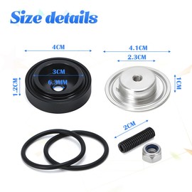 JNNJ Car Plug Grommet Cap, Car Rear Wiper Delete Plug Cover Kit, Aluminium Alloy Material Car Rear Wiper Block from Delete Kit Plug Grommet, Vehicle Cars Wiper Blades and Accessories(Silver)