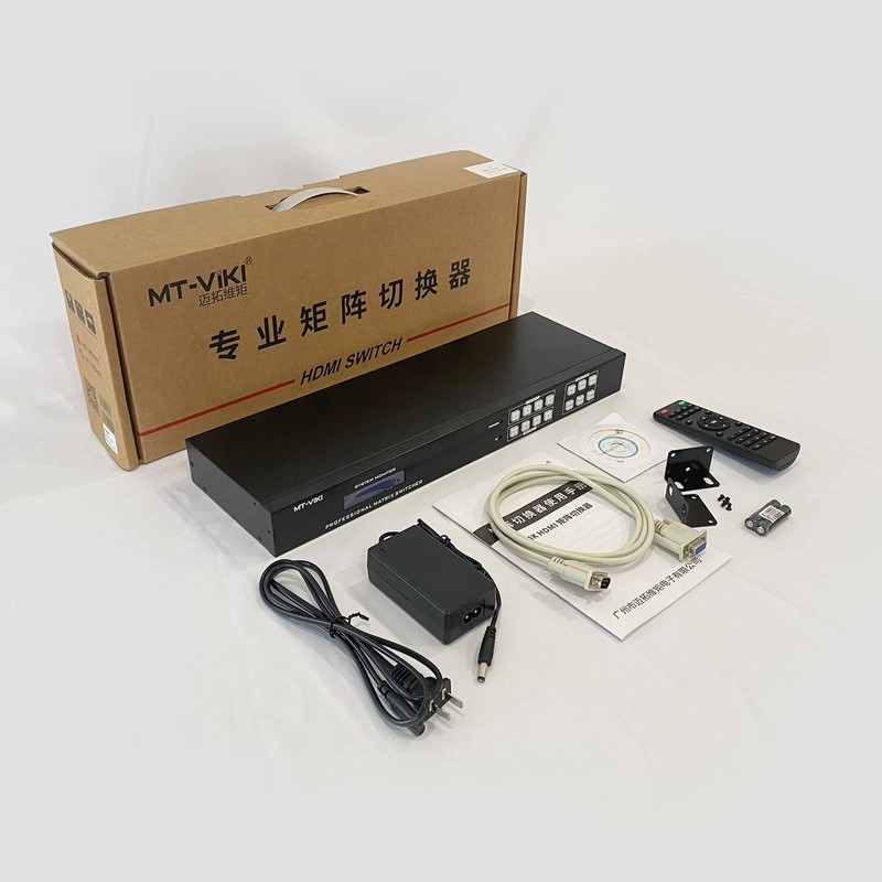 MT-VIKI 4K HDMI Matrix Switch 4x4 with 3.5mm Stereo Audio