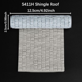 High Detail Texture Roller - Perfect for Clay, Foam, and Polymer Clay Modeling, Tabletop Game Terrain Building, and Role-Playing Games S411-H Shingle Roof