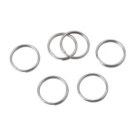 1/2 Inch Split Key Rings,Stainless Steel Dog Mini Rings 16mm-50 Pcs