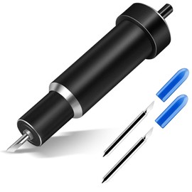 2 x Cut Blade 30° with Housing, 1 x Deep Cut Blade for Cricut Explore 3/Maker 3/Air 2/Air/One, Precision Blade for Cutting Stickers, Reflective Film Vinyl (Black)