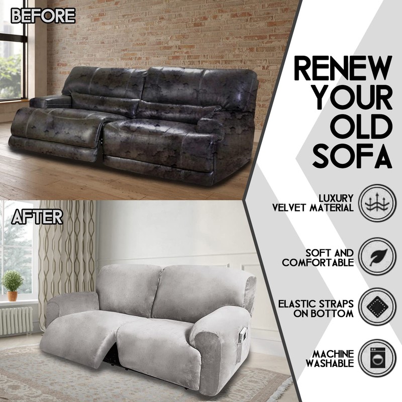 ULTICOR Extra Wide 75" - 100", Reclining 2 Seater Sofa,