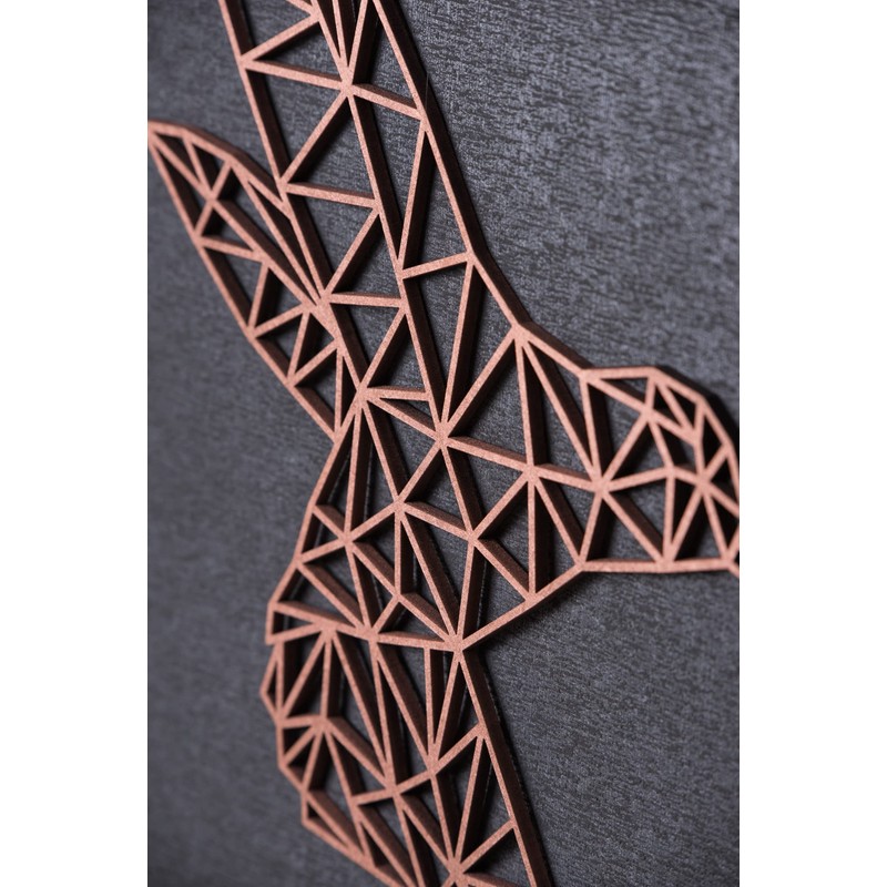 GRAVURZEILE 3D Wooden Origami Decoration - Hummingbird Design - Modern