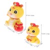 LOGOFUN 4PCS Cartoon Snake Figurines Chinese Zodiac Animal Statue Resin