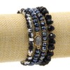 YUJIAXU Gold Beaded Bracelet Set, Square Stone Hexagon Druzy Stretch
