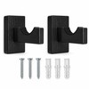 2-Piece Wooden Wall-Mount Baseball Bat Holder Display Rack with Soft