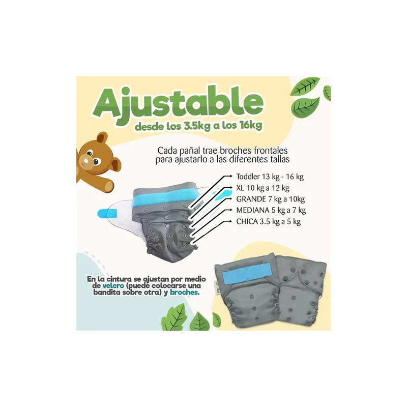 Pañales Ecológicos De Tela Ecopipo (3pack-estampado) Oferta