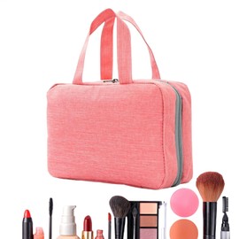 Roll Up Makeup Organizer Bag - Hangable Roll-up Make Up Storage Organizer Compact,Spacious Foldable Portable Storage Case 4-in-1 for Beauty Kits, Pink, Refer to description, Unisex
