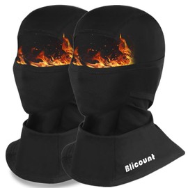 Balaclava Winter Balaclava Men Women Windproof Warm Ski Mask Balaclava Bicycle Breathable Face Hood for Motorcycle Skiing Outdoor Sports, Black and black