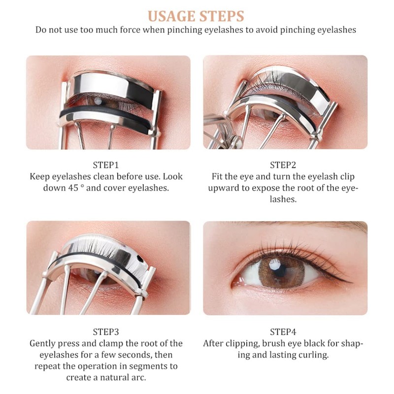 Eyelashes Curler with Built-in Comb Professional Lashes Curler Eyelashes Accessories