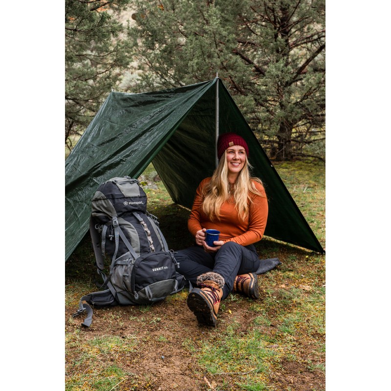 Stansport Medium-Duty Rip-Stop Tarp 6' x 8' - Dark Green