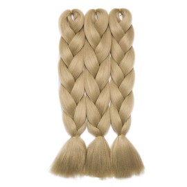 SEGO 24 Inch Long Box Braids Heat Resistance Synthetic Hair For Women Crochet Twist Hair Extensions Crochet Hairpiece [5 Bundles, Ash Blonde]