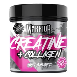 Warrior Creatine Monohydrate + Collagen Powder 270g - Pure Hydrolysed Peptides (Bovine) - Supports Muscle Recovery - Workout Supplement for Women and Men (not Tablet) - 30 Servings (Unflavoured)