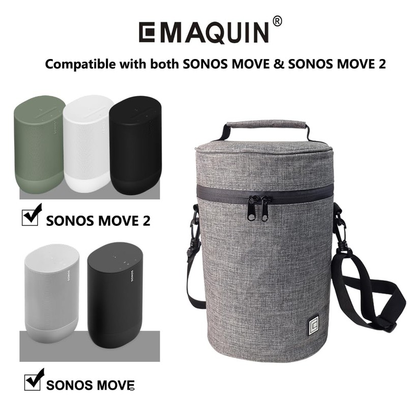 EMAQUIN Travel and Storage Carrying Case Bag Compatible with SONOS