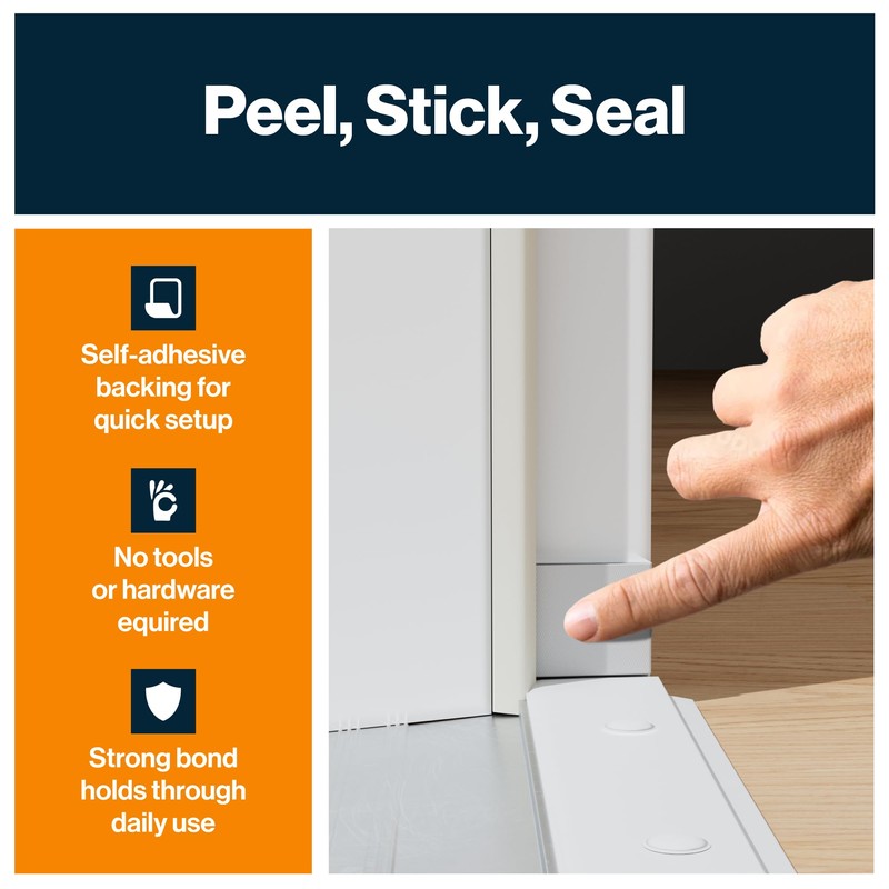 KS Hardware Superior Door Corner Seal, Raised Fin Tucks Behind