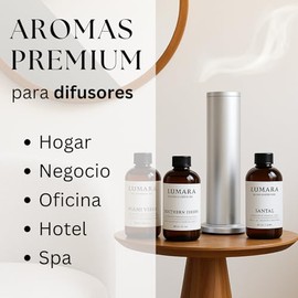 LUMARA | Aceite Aromático para Difusor | Aroma Cálido de Coco, Sándalo y Almizcle | Para Microdifusión en Seco, Humidificador y Ultrasónico | 250 ml