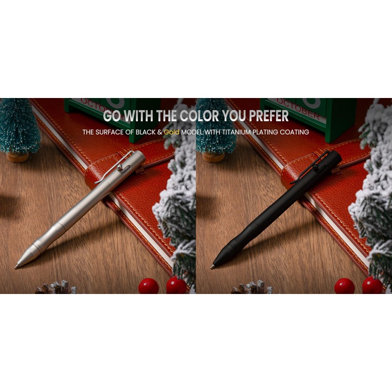 Origin-Joy 1 Pack Stainless Steel Bolt Action Pen Set, Heavy