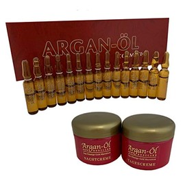 15x 1,5ml ANTI-AGING ARGANÖL Serum Ampullen | inkl. je 125ml Tag & Nacht Gesichtscreme | Feuchtigkeitscreme | Gesichtspflege | Naturkosmetik | Feuchtigskeitspflege für tägliche Anwendung