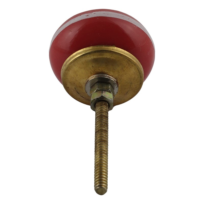 Freak Scene Shabby Chic Ceramic Furniture Knob Red / White