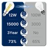 FLSNT 100W Equivalent LED Edison Bulbs, 5000K Daylight, 12W Dimmable