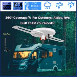 For Channel Master, For Five Star HOLIDAY SALE 360° Amplified Omni Directional HDTV Antenna 1080P Attic RV Outdoor