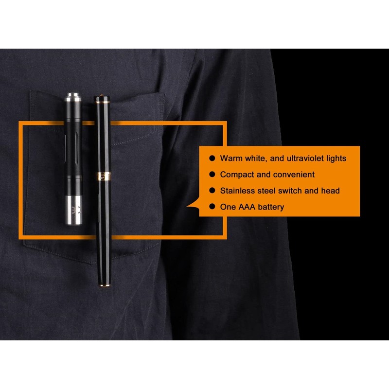 FENIX LD02 V2.0 XQ-E HI LED Flashlight, 70 Lumens Brightness,
