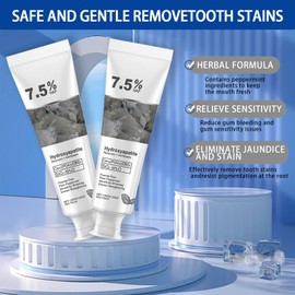 2 Pcs Hydroxyapatite Toothpaste 7.5,Hydroxyapatite Toothpaste UK,Nano Hydroxyapatite Care Toothpaste,Fluoride-Free Formula,Long-Lasting Fresh Breath,for Sensitive Teeth(120g)