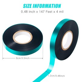 3 Rolls 3 Rolls 150 Feet x 1/2 Inch Stretch Garden Tie Tape Garden Tape Plant Tie 4 mil Thick Ribbon Green Vinyl Stake for Plant Use (3 Rolls)