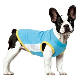 French Bulldog Cooling Vest, UPF 50+ Sun Protection Dog Shirt, Sleeveless Breathable Summer Apparel, Fit for Frenchies (L (Chest 19.3'',Back 8.7''))