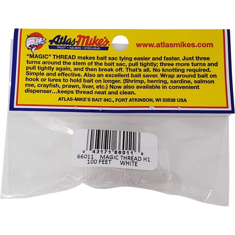 Atlas Mike's Thread, 100-Feet, White (66011)