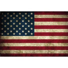 mrdeco Wooden Sign 12 x 18 cm USA Retro USA Vintage National Flag Wooden Sign