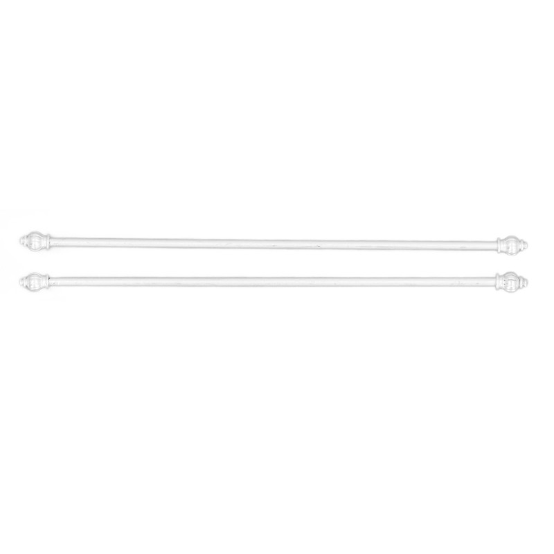 Miniature Curtain Rods 1/12 Scaled Simulation Alloy Dollhouse Double Layer