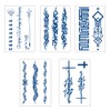 isla&bolso Jagua Tattoo Stickers, Realistic Long Lasting, Large Tattoos, Men's