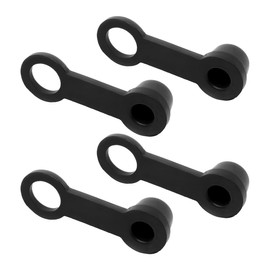 NYTKL 4 PCS Brake Bleed Nipple Cap, 8mm Rubber Brake Bleeder Grease Fitting Caps with Keeper, Automotive Zerk Dust Cover Brake Bleeder Screw Caps for Cars Motorcycles Bicycles