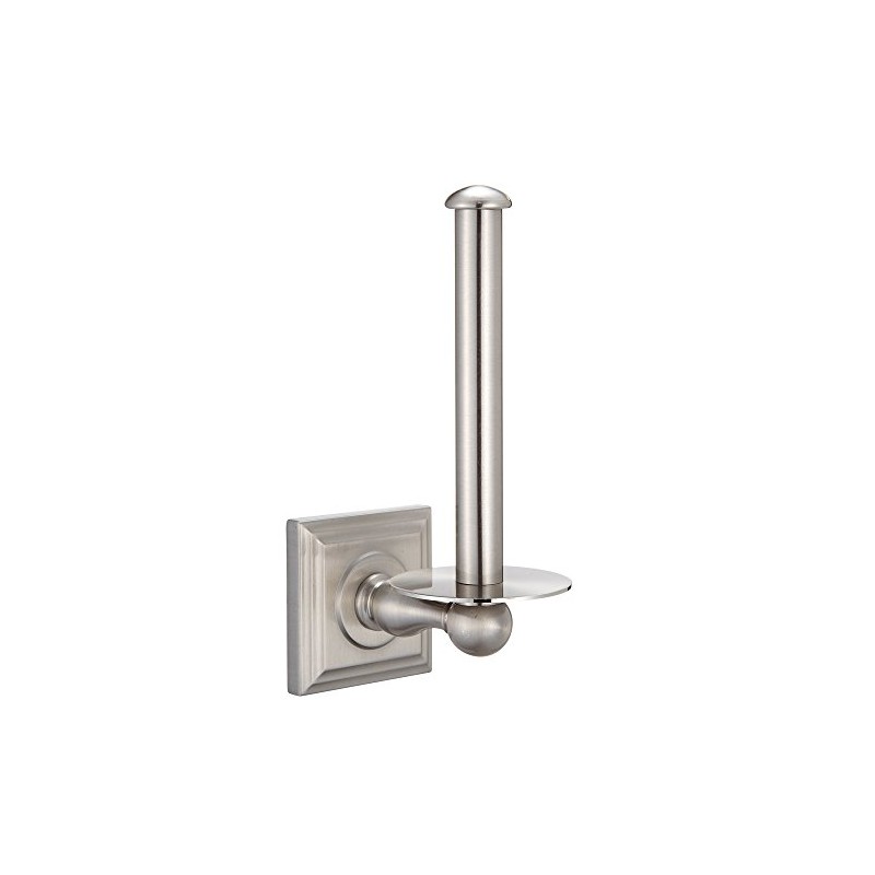 Designers Impressions Aurora Series Satin Nickel Vertical Toilet/Tissue Paper Holder
