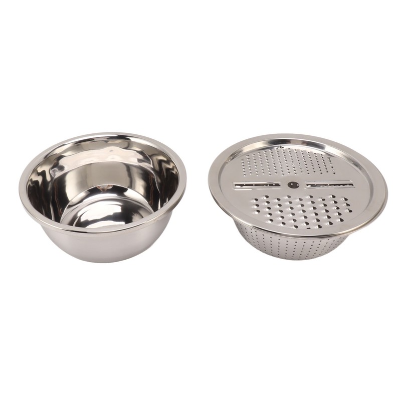 3pcs Stainless Steel Drain Basket Vegetable Cutter 3 in 1